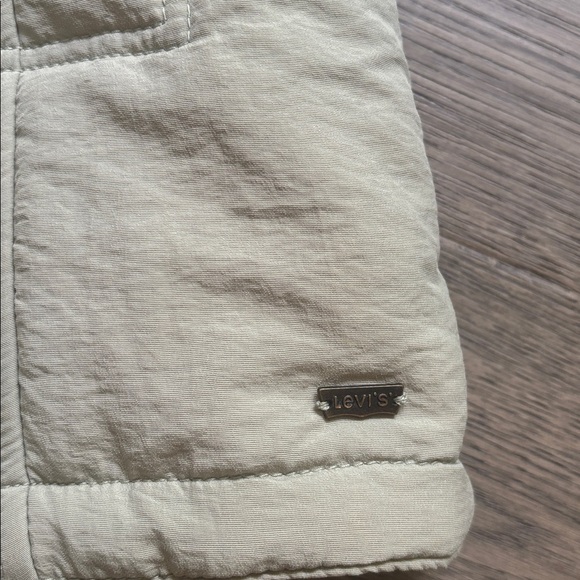 Levi’s | Light Green Long Puffer Hooded Jacket Size Small - Picture 3 of 15